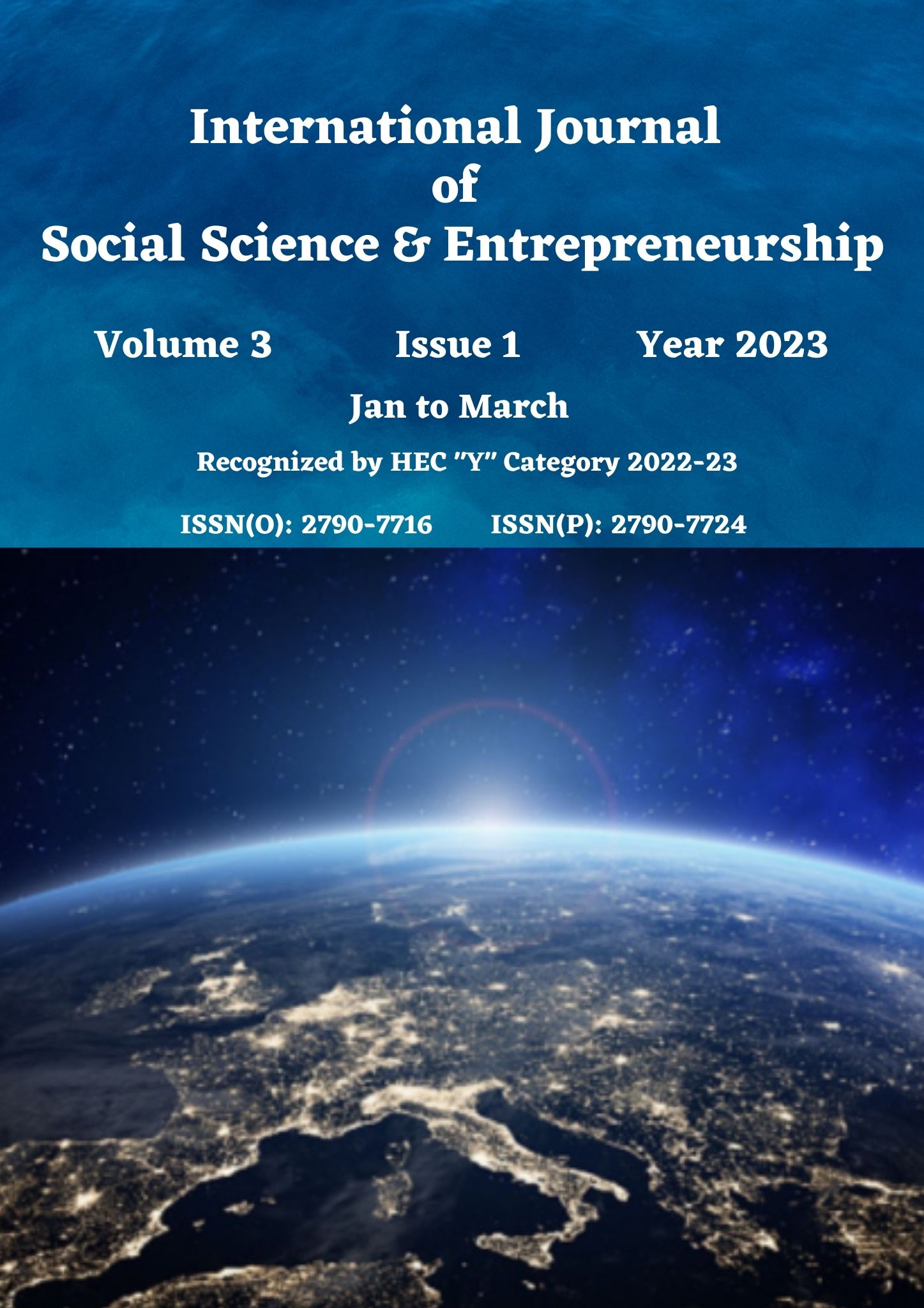					View Vol. 3 No. 1 (2023): International journal of Social Science and  Entrepreneurship (IJSSE)
				